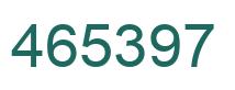 Number 465397 green image
