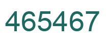 Number 465467 green image