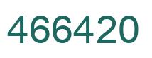 Number 466420 green image