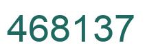 Number 468137 green image