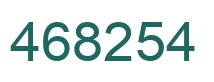 Number 468254 green image