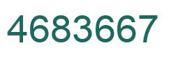 Number 4683667 green image