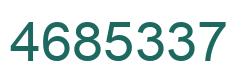Number 4685337 green image
