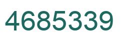 Number 4685339 green image
