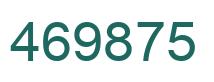 Number 469875 green image