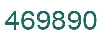 Number 469890 green image