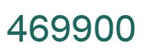 Number 469900 green image