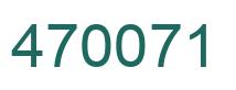 Number 470071 green image