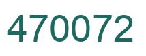 Number 470072 green image