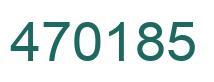 Number 470185 green image