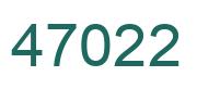 Número 47022 imagen verde