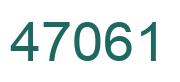 Number 47061 green image