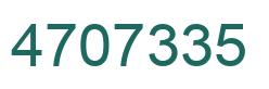 Number 4707335 green image