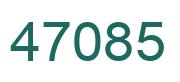 Number 47085 green image