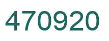 Number 470920 green image