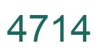 Number 4714 green image