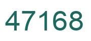 Number 47168 green image