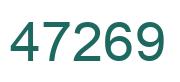 Number 47269 green image