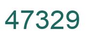 Number 47329 green image