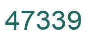 Number 47339 green image