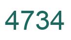 Number 4734 green image