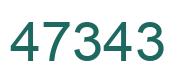Number 47343 green image