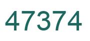 Number 47374 green image