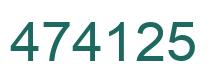 Número 474125 imagen verde