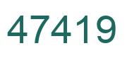Number 47419 green image
