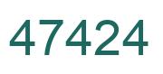 Number 47424 green image