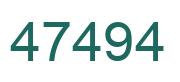 Number 47494 green image