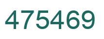 Number 475469 green image