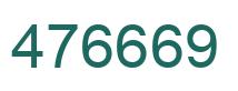 Number 476669 green image