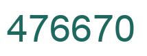Number 476670 green image