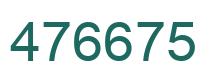 Number 476675 green image