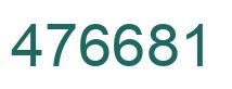 Number 476681 green image