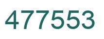 Number 477553 green image