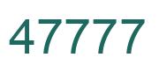 Number 47777 green image