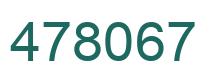 Number 478067 green image