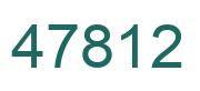 Number 47812 green image