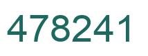 Number 478241 green image