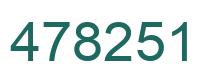 Number 478251 green image