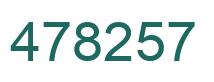 Number 478257 green image