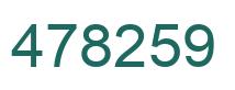 Number 478259 green image