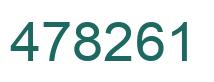 Number 478261 green image