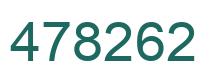 Number 478262 green image
