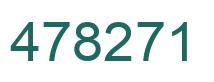 Number 478271 green image