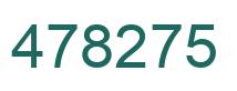 Number 478275 green image