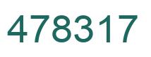 Number 478317 green image