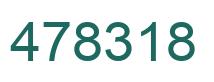 Number 478318 green image